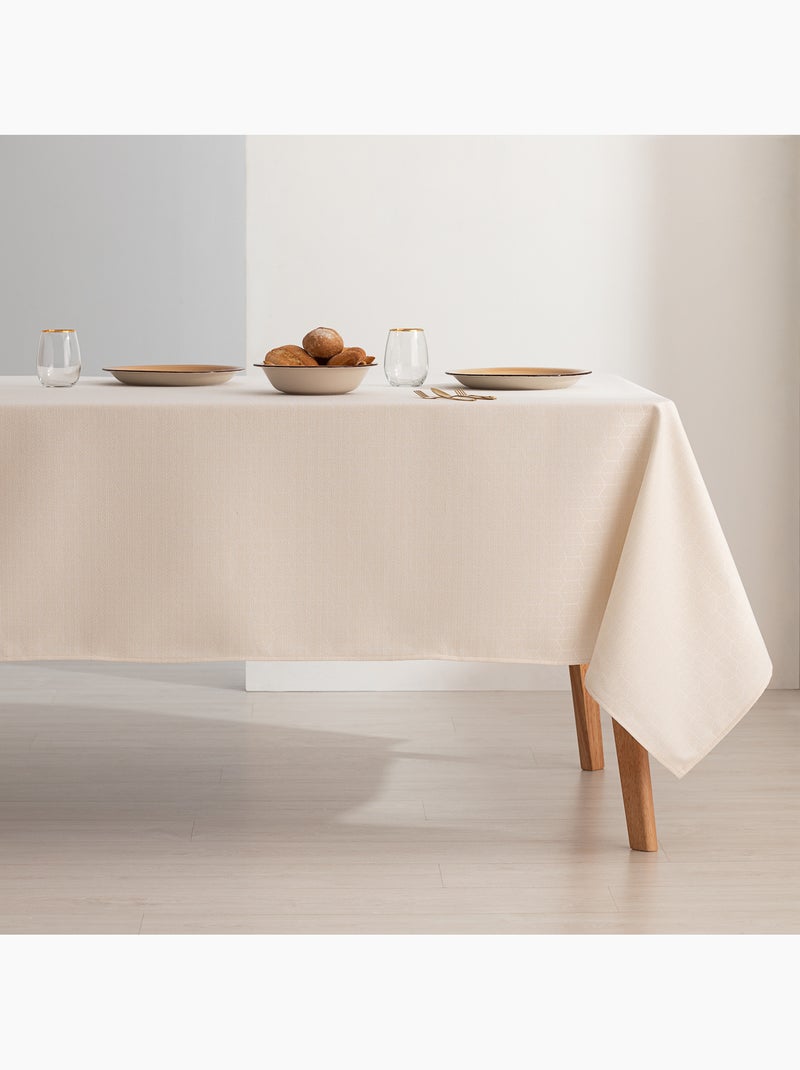 Mantel antimanchas con tejido texturizado, diseño en panal de abeja -  Gamusi. Oro - Kiabi