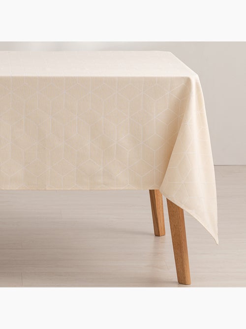 Mantel antimanchas con tejido texturizado, diseño geométrico - Gamusi. - Kiabi Mantel antimanchas con tejido texturizado, diseño geométrico - Gamusi. - Kiabi