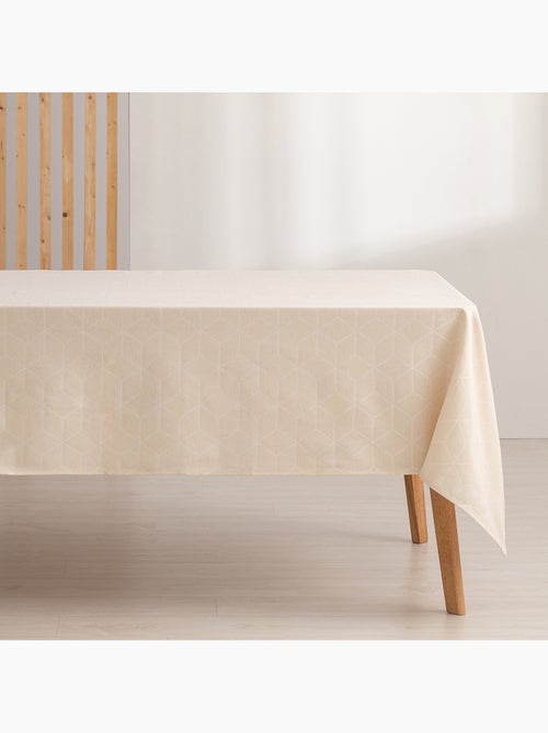 Mantel antimanchas con tejido texturizado, diseño geométrico - Gamusi. - Kiabi Mantel antimanchas con tejido texturizado, diseño geométrico - Gamusi. - Kiabi