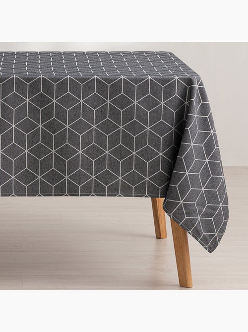 Mantel antimanchas con tejido texturizado, diseño geométrico -  Gamusi. - Kiabi