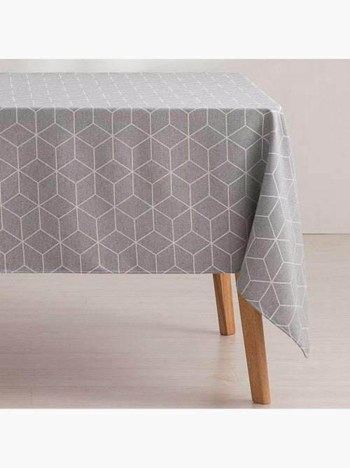 Mantel antimanchas con tejido texturizado, diseño geométrico -  Gamusi. - Kiabi
