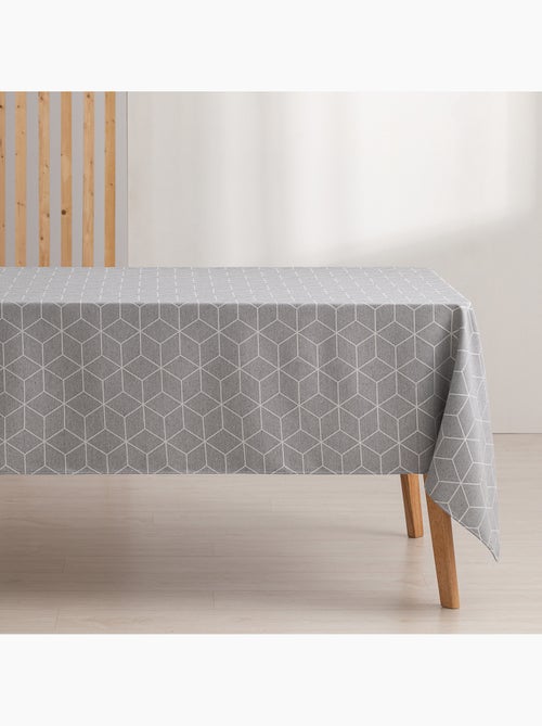 Mantel antimanchas con tejido texturizado, diseño geométrico -  Gamusi. - Kiabi