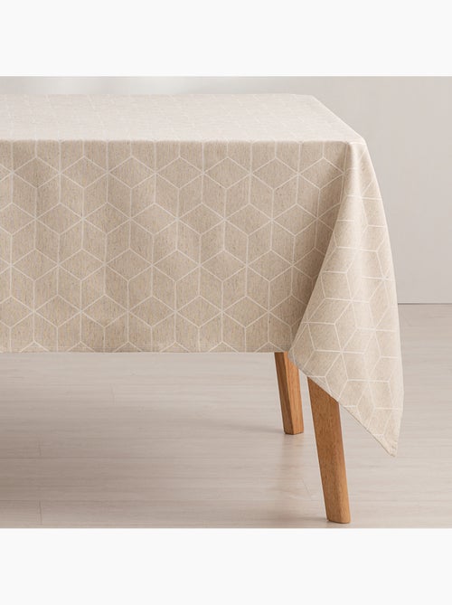 Mantel antimanchas con tejido texturizado, diseño geométrico -  Gamusi. - Kiabi