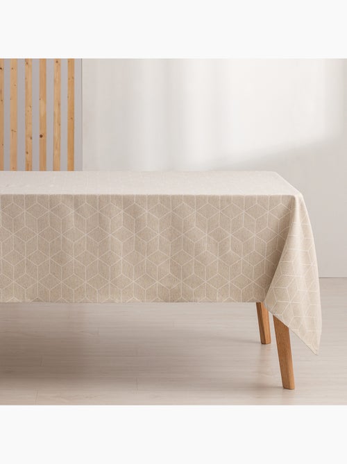 Mantel antimanchas con tejido texturizado, diseño geométrico -  Gamusi. - Kiabi