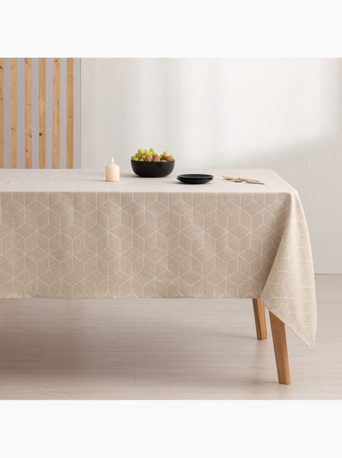 Mantel antimanchas con tejido texturizado, diseño geométrico -  Gamusi. - Kiabi