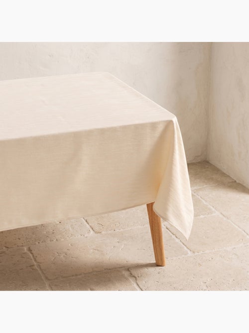 Mantel antimanchas con tejido texturizado efecto veteado - Gamusi. - Kiabi Mantel antimanchas con tejido texturizado efecto veteado - Gamusi. - Kiabi