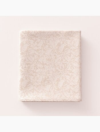 Mantel antimanchas con tejido texturizado floral - Gamusi.