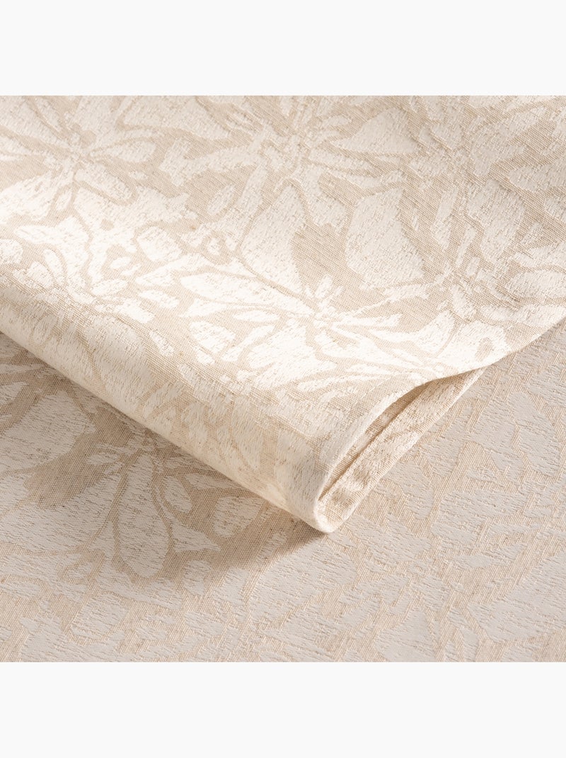 Mantel antimanchas con tejido texturizado floral -  Gamusi. Beige - Kiabi