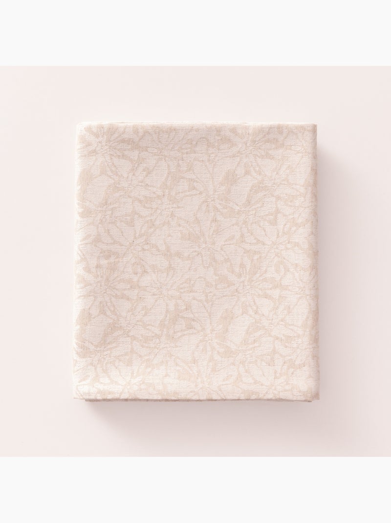 Mantel antimanchas con tejido texturizado floral -  Gamusi. Beige - Kiabi