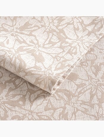 Mantel antimanchas con tejido texturizado floral - Gamusi.