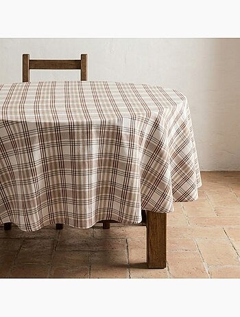 Mantel antimanchas diseño tartán, tacto y caída natural - Gamusi.