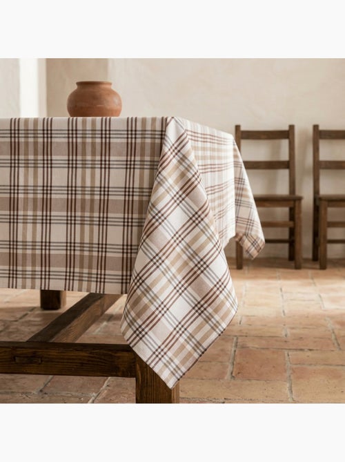 Mantel antimanchas diseño tartán, tacto y caída natural - Gamusi. - Kiabi