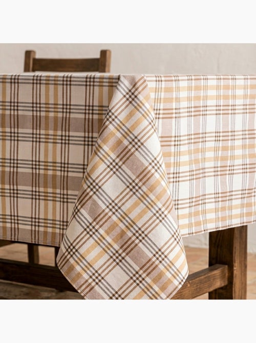 Mantel antimanchas diseño tartán, tacto y caída natural - Gamusi. - Kiabi