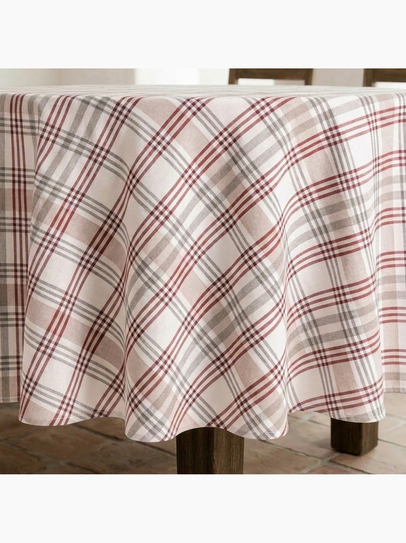 Mantel antimanchas diseño tartán, tacto y caída natural - Gamusi. Gris - Kiabi