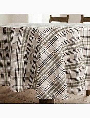 Mantel antimanchas diseño tartán, tacto y caída natural - Gamusi.