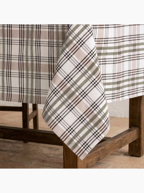 Mantel antimanchas diseño tartán, tacto y caída natural - Gamusi. - Kiabi