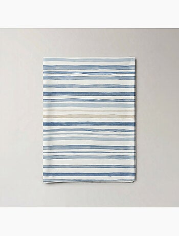 Mantel antimanchas estampado estilo mediterráneo, diseño a rayas - Gamusi.