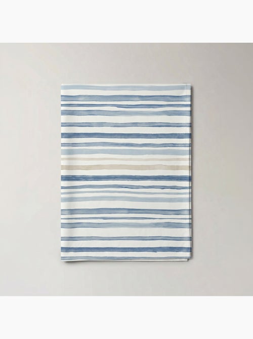 Mantel antimanchas estampado estilo mediterráneo, diseño a rayas - Gamusi. - Kiabi Mantel antimanchas estampado estilo mediterráneo, diseño a rayas - Gamusi. - Kiabi