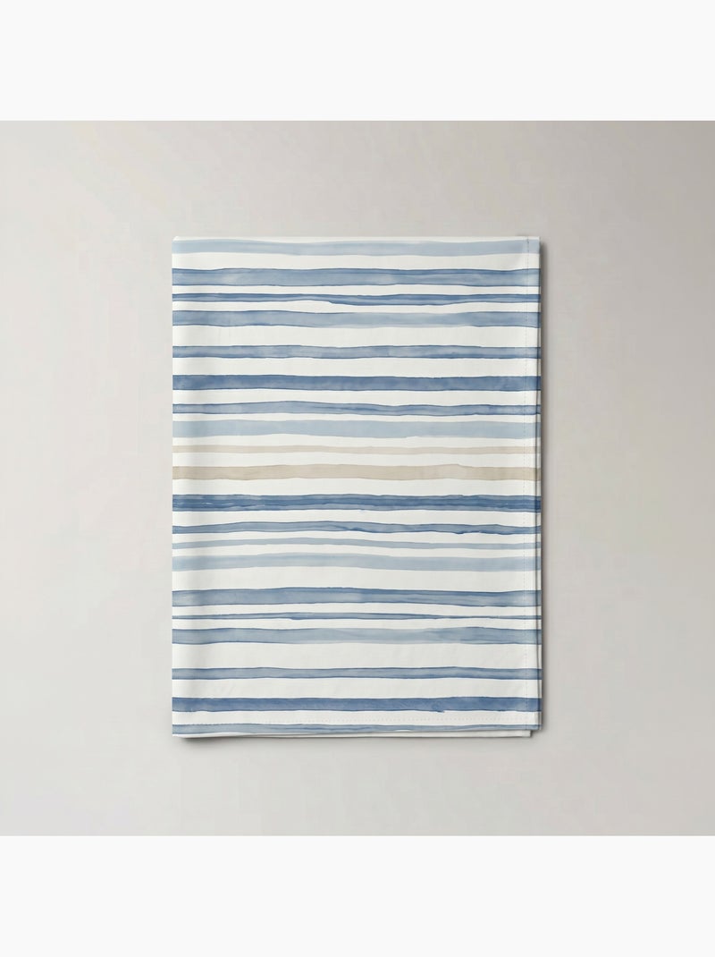 Mantel antimanchas estampado estilo mediterráneo, diseño a rayas - Gamusi. Azul - Kiabi