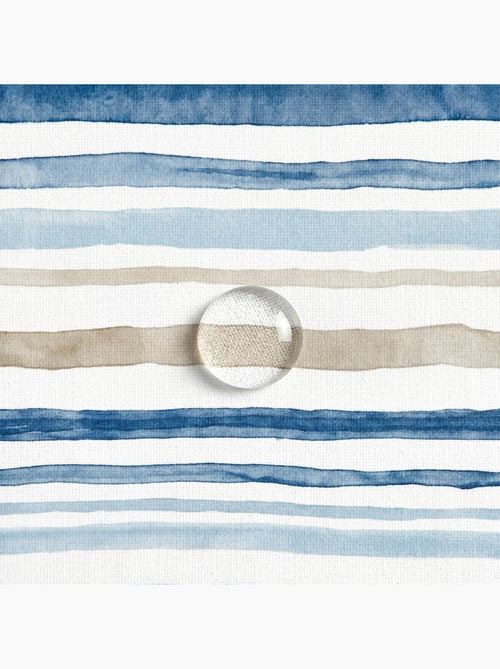 Mantel antimanchas estampado estilo mediterráneo, diseño a rayas - Gamusi. - Kiabi Mantel antimanchas estampado estilo mediterráneo, diseño a rayas - Gamusi. - Kiabi