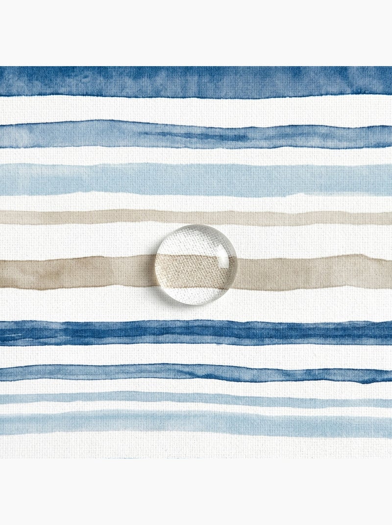 Mantel antimanchas estampado estilo mediterráneo, diseño a rayas - Gamusi. Azul - Kiabi