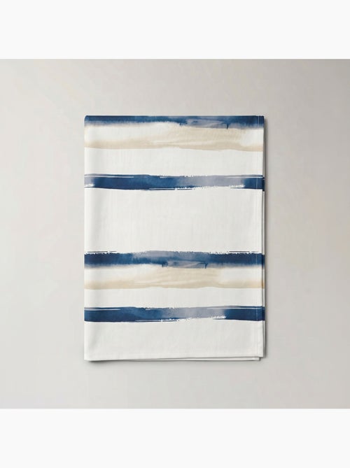 Mantel antimanchas estampado estilo mediterráneo, diseño a rayas anchas - Gamusi. - Kiabi Mantel antimanchas estampado estilo mediterráneo, diseño a rayas anchas - Gamusi. - Kiabi