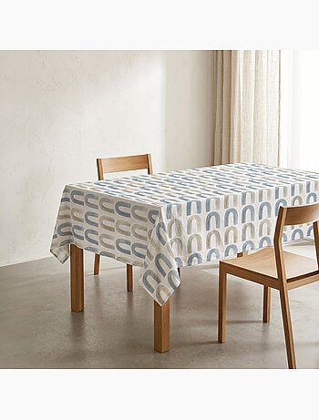 Mantel antimanchas estampado estilo mediterráneo, diseño Boho chic - Gamusi.