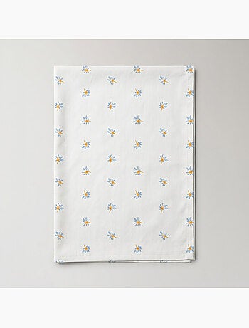 Mantel antimanchas estampado estilo mediterráneo, diseño floral - Gamusi.
