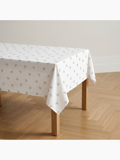 Mantel antimanchas estampado estilo mediterráneo, diseño floral - Gamusi. - Kiabi Mantel antimanchas estampado estilo mediterráneo, diseño floral - Gamusi. - Kiabi