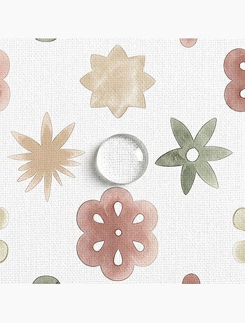 Mantel antimanchas estampado estilo mediterráneo, diseño floral - Gamusi.