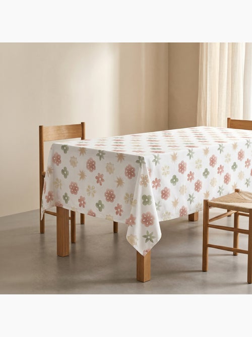 Mantel antimanchas estampado estilo mediterráneo, diseño floral - Gamusi. - Kiabi Mantel antimanchas estampado estilo mediterráneo, diseño floral - Gamusi. - Kiabi