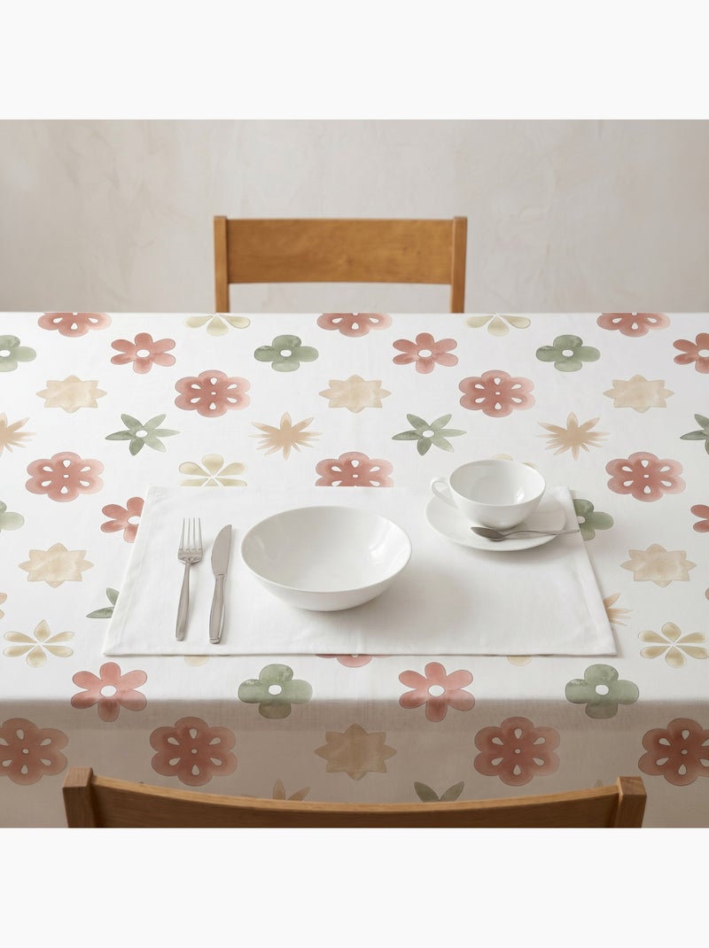 Mantel antimanchas estampado estilo mediterráneo, diseño floral - Gamusi. Multicolor - Kiabi