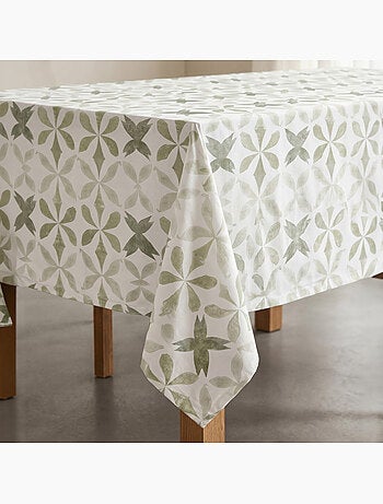 Mantel antimanchas estampado estilo mediterráneo, diseño geométrico - Gamusi.