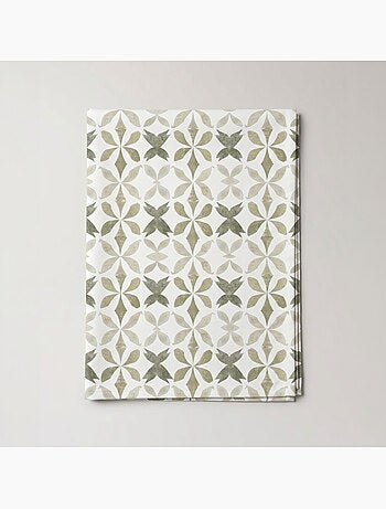 Mantel antimanchas estampado estilo mediterráneo, diseño geométrico - Gamusi.