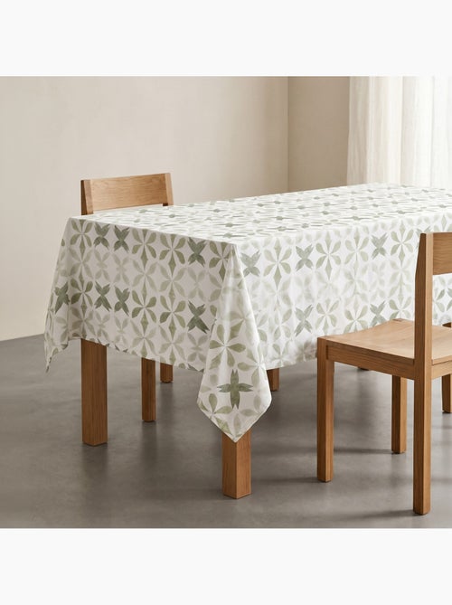 Mantel antimanchas estampado estilo mediterráneo, diseño geométrico - Gamusi. - Kiabi Mantel antimanchas estampado estilo mediterráneo, diseño geométrico - Gamusi. - Kiabi