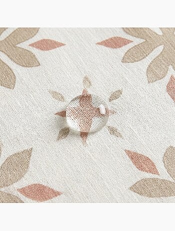 Mantel antimanchas estampado estilo mediterráneo, diseño geométrico floral - Gamusi.