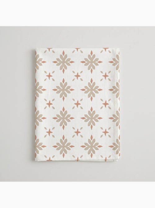 Mantel antimanchas estampado estilo mediterráneo, diseño geométrico floral - Gamusi. - Kiabi Mantel antimanchas estampado estilo mediterráneo, diseño geométrico floral - Gamusi. - Kiabi