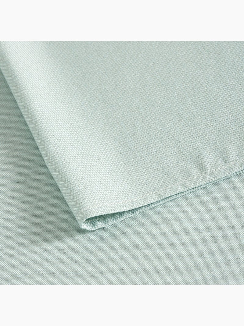 Mantel antimanchas liso, tejido jaspeado. Caida natural,  tacto tela - Gamusi. Azul turquesa - Kiabi