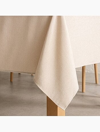 Mantel antimanchas liso, tejido jaspeado. Caida natural, tacto tela - Gamusi.