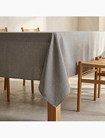 Mantel antimanchas liso, tejido jaspeado. Caida natural, tacto tela - Gamusi.