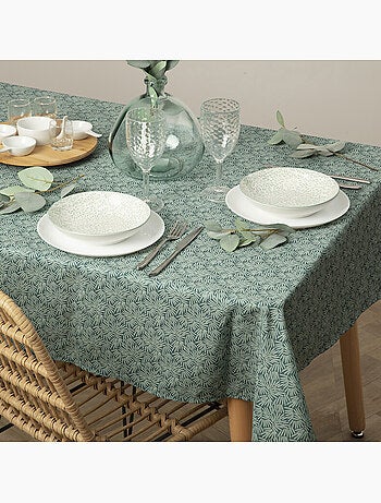 Mantel antimanchas thais verde 150x300cm