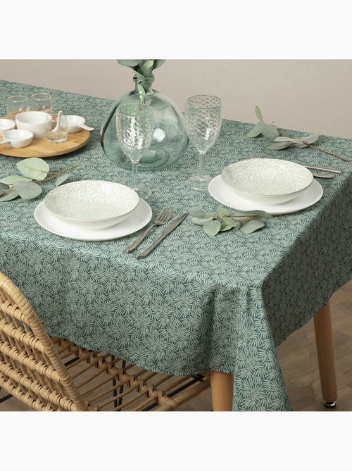 Mantel antimanchas thais verde 150x300cm - Kiabi