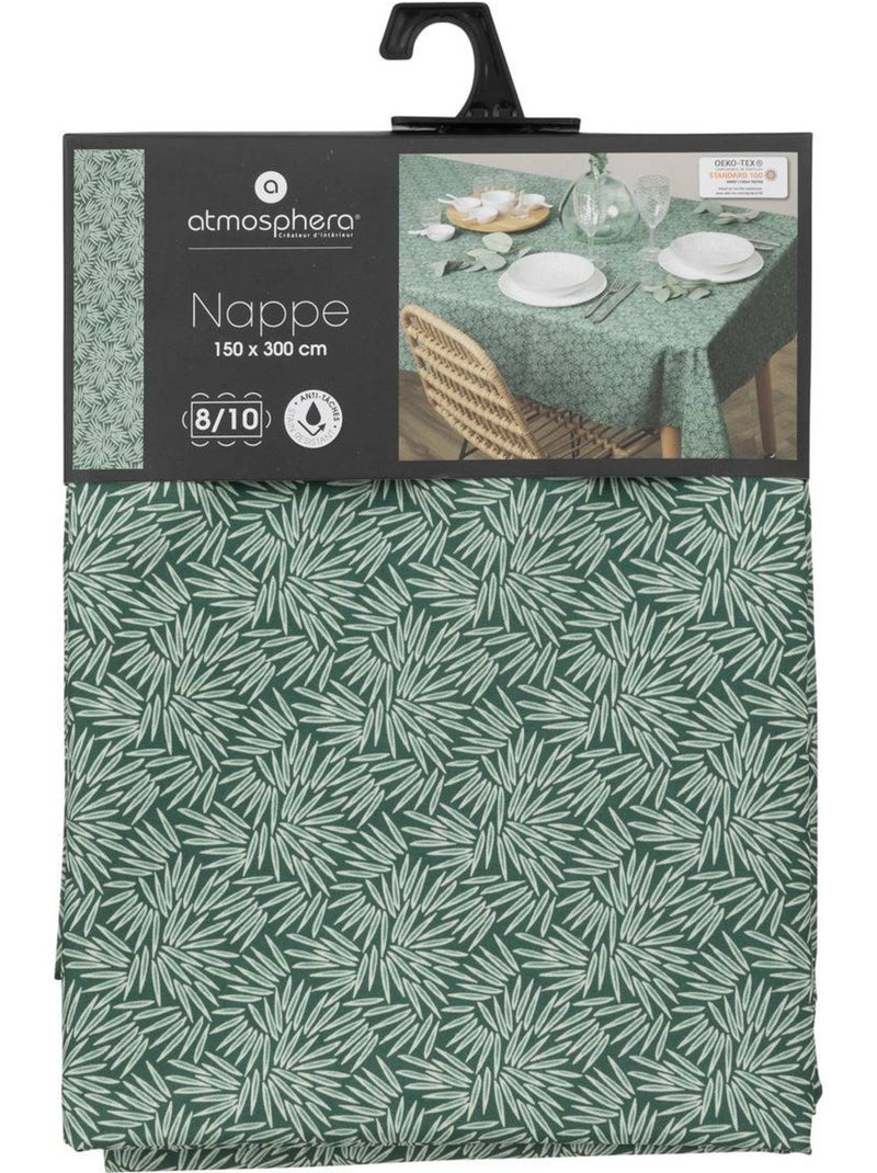 Mantel antimanchas thais verde 150x300cm Verde - Kiabi