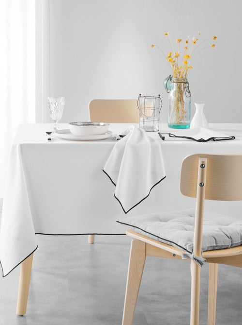 Mantel con ribete de algodón reciclado - Kiabi
