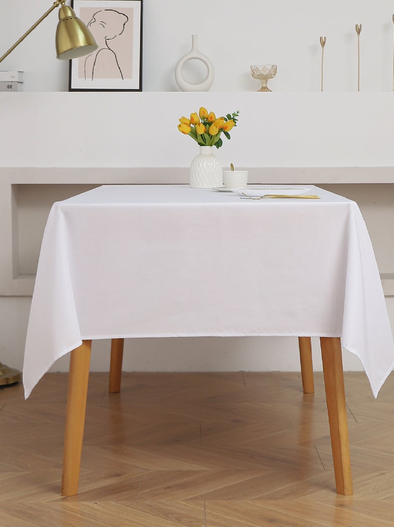 Mantel cuadrado con revestimiento antimanchas Blanco - Kiabi