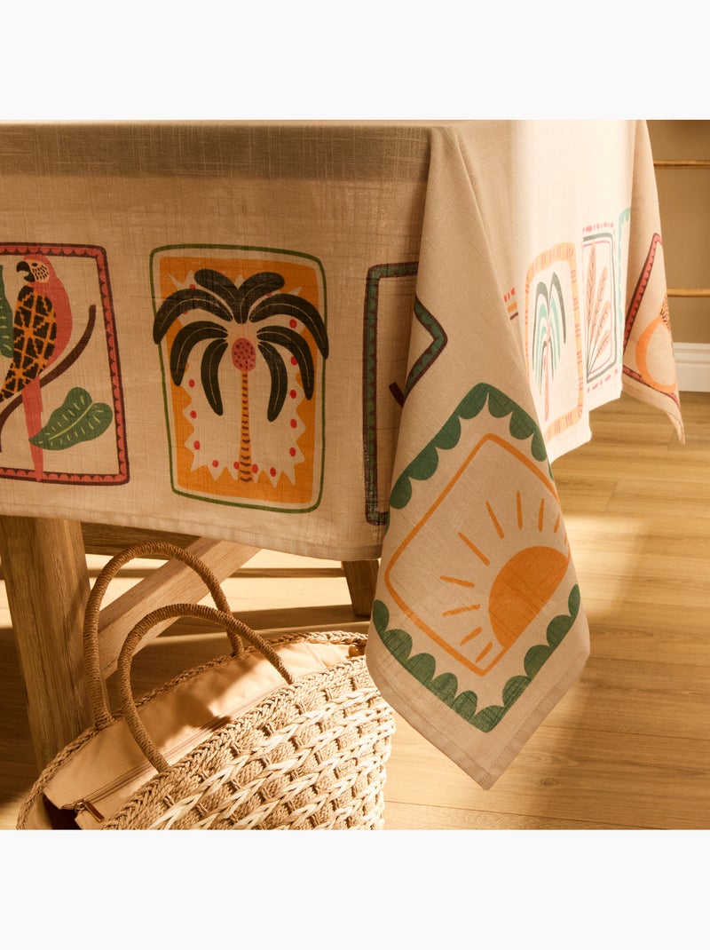 Mantel de algodón tropical hidrófugo Beige - Kiabi