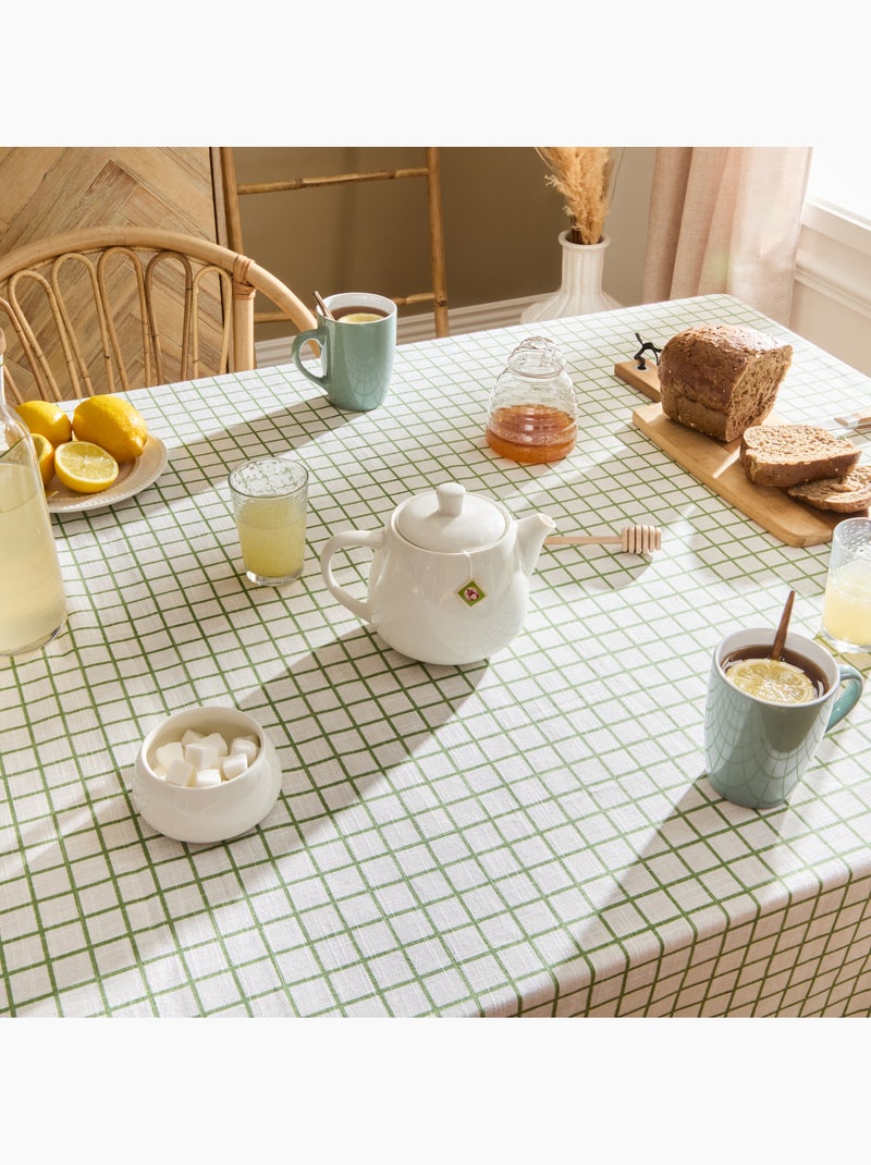 Mantel de cuadros de algodón, tratamiento hidrófugo Verde - Kiabi
