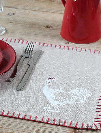 Mantel de mesa gallo de algodón