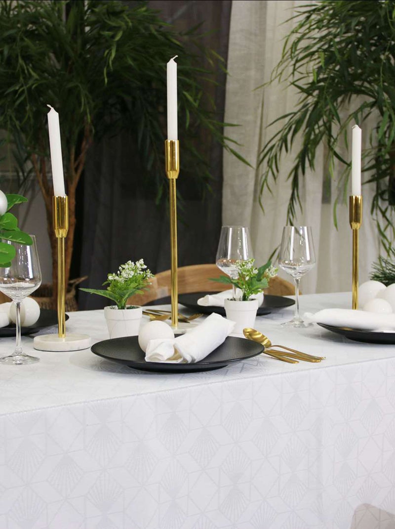 Mantel de Navidad rectangular bordado Blanco - Kiabi