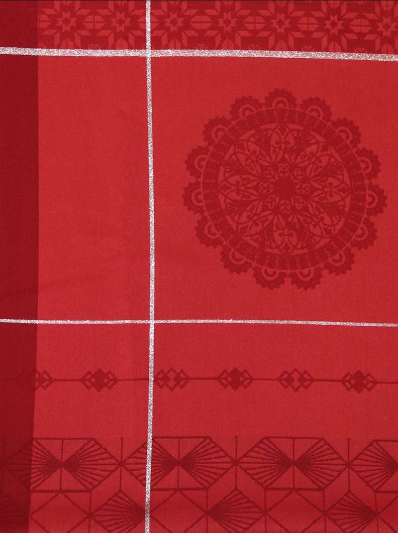 Mantel de Navidad rectangular bordado Rojo - Kiabi